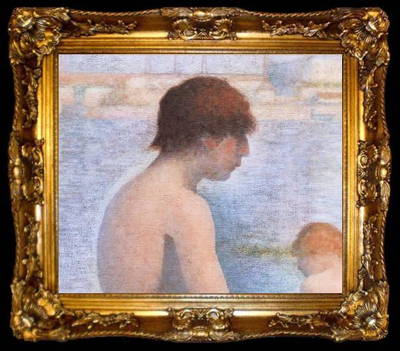 framed  Georges Seurat Detail of Bather, ta009-2